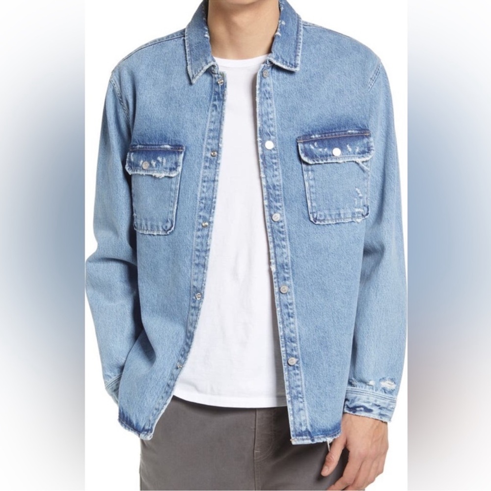 Frame denim shirt jacket size medium indigo